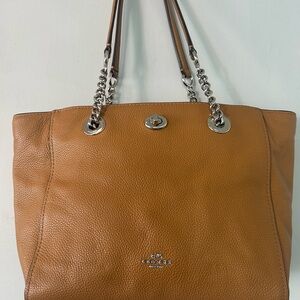 Coach Turnlock shoulder bag , caramel, NWOT